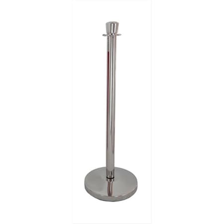 Vic Crowd Control 12 in. Domed Base Taper Mirror Stainless Steel Post with Taper Post Ring 1614